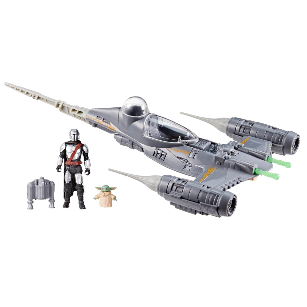 STAR WARS Epic Hero Series Mandalorian N-1 Starfighter cockpit scene for imaginative play
