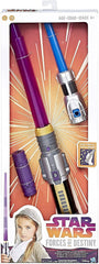 Star Wars Forces of Destiny Jedi Power Lightsaber blade extends with a wrist flick