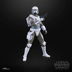 STAR WARS Imperial armored commando with blasters showcases included accessories for action-ready scenes.