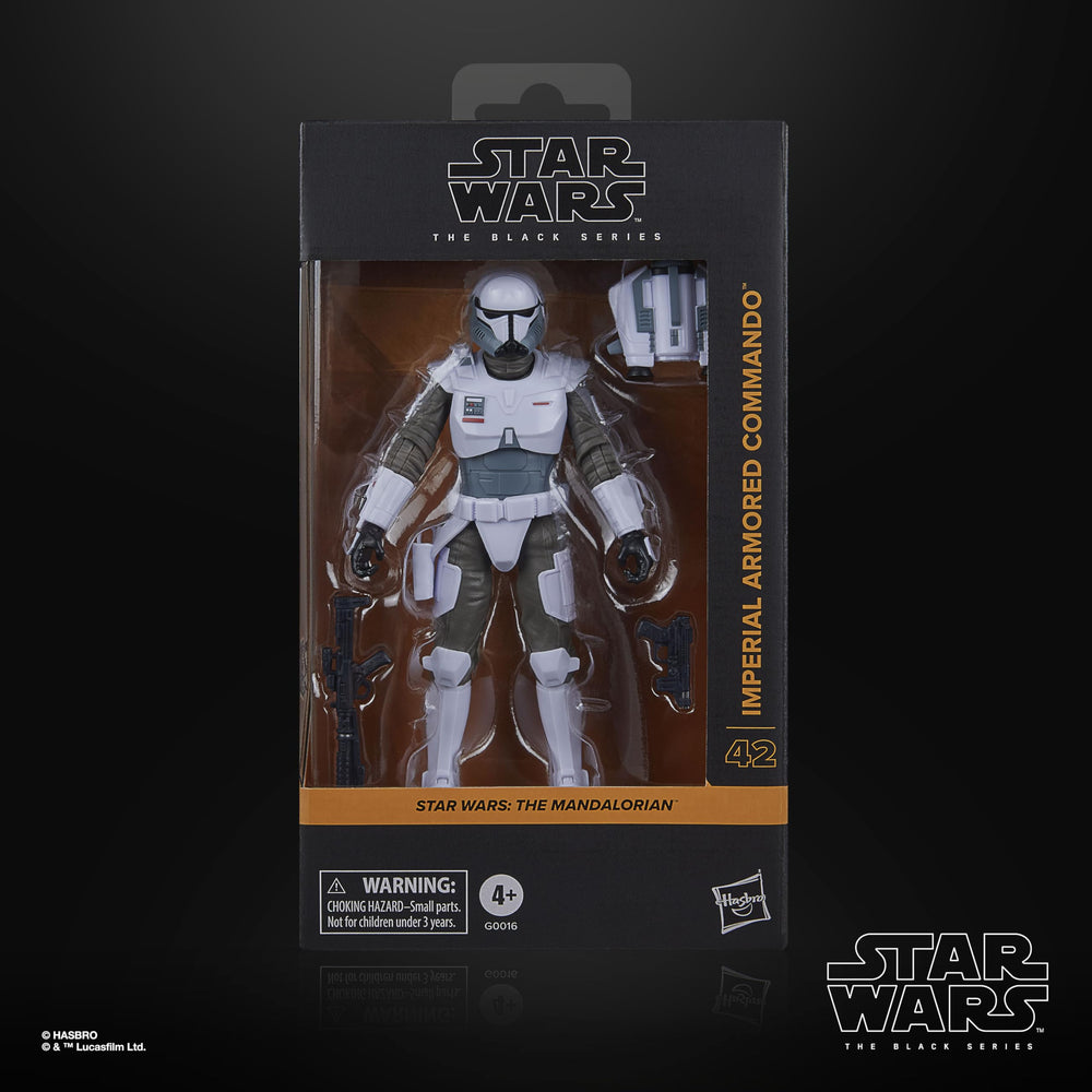 STAR WARS Imperial armored commando articulation pose highlights premium articulation for collectors.
