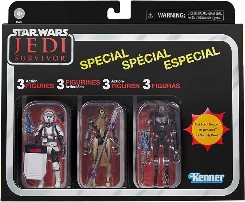STAR WARS Jedi Survivor KX Security Droid figure showcases premium detail and versatile positioning.