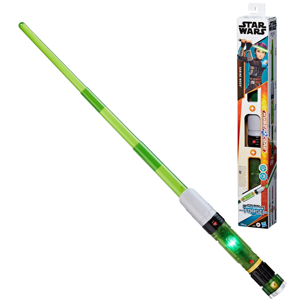 STAR WARS Lightsaber Forge Kyber Core Sabine Wren extendable green blade for epic duels