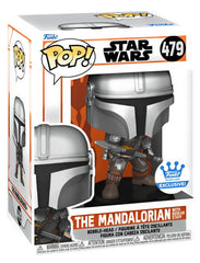 Mandalorian Beskar Staff figure detail shot, enhances shelves and Funko collection display.