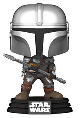 Star Wars Mandalorian Beskar Staff figure front view, ideal display piece for fans and collectors.