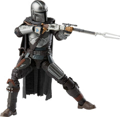 STAR WARS Mandalorian Black Series figure in action-ready pose for shelf