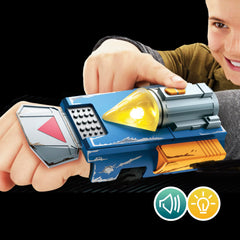 STAR WARS Mandalorian gauntlet electronic features enhance costume battles.