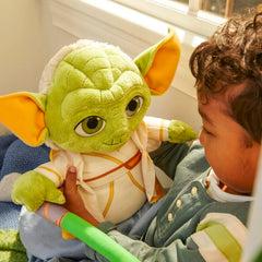 Star Wars Master Yoda Plush at 13.5 inches, ideal for small hands.