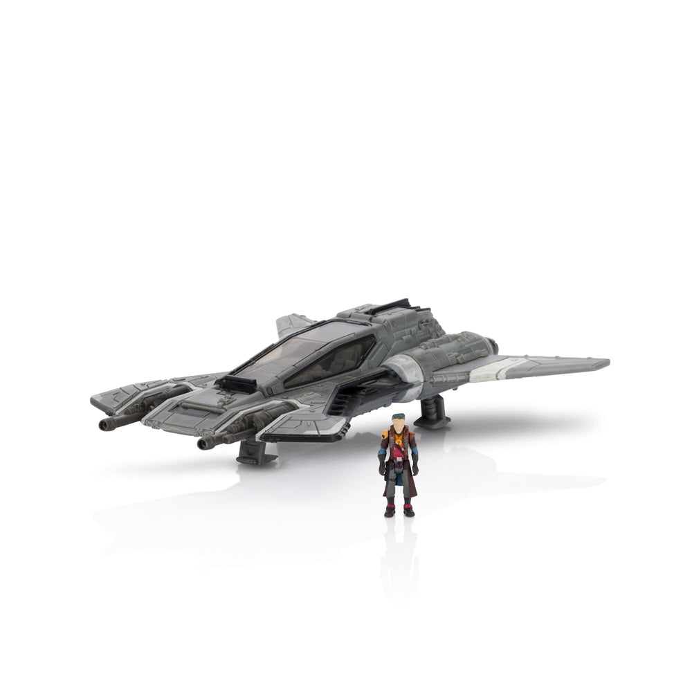 Star Wars Micro Galaxy Pirate Snubfighter side view highlights sleek space-age silhouette