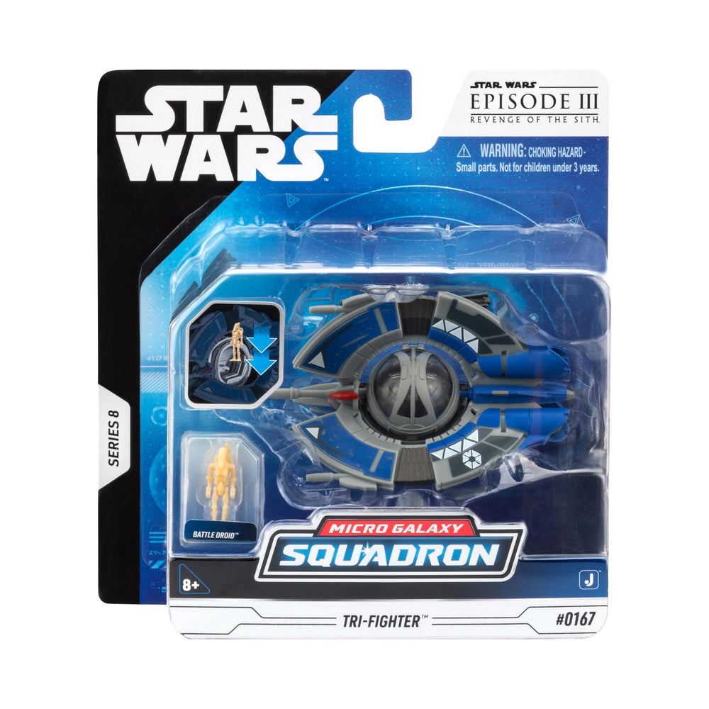STAR WARS Micro Galaxy Squadron Bloodfin Speeder with Darth Maul hologram heightens diorama appeal.