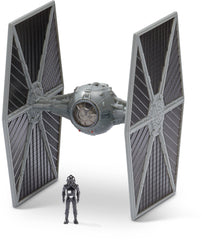 Star Wars Micro Galaxy TIE Fighter with opening cockpit for immersive display and play.