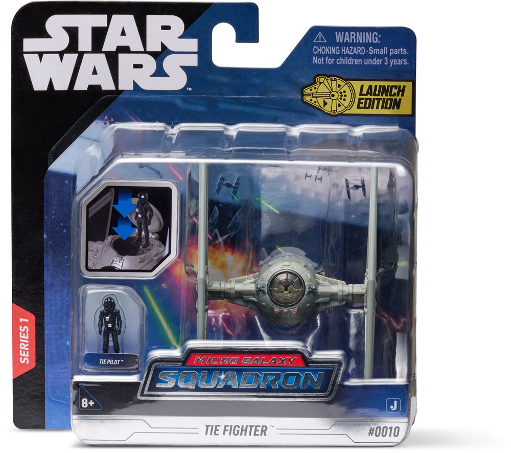 Star Wars Micro Galaxy TIE Fighter with removable wings for versatile display.