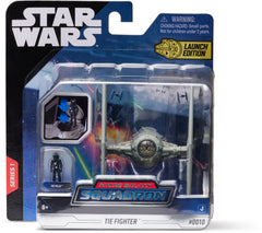 Star Wars Micro Galaxy TIE Fighter with removable wings for versatile display.