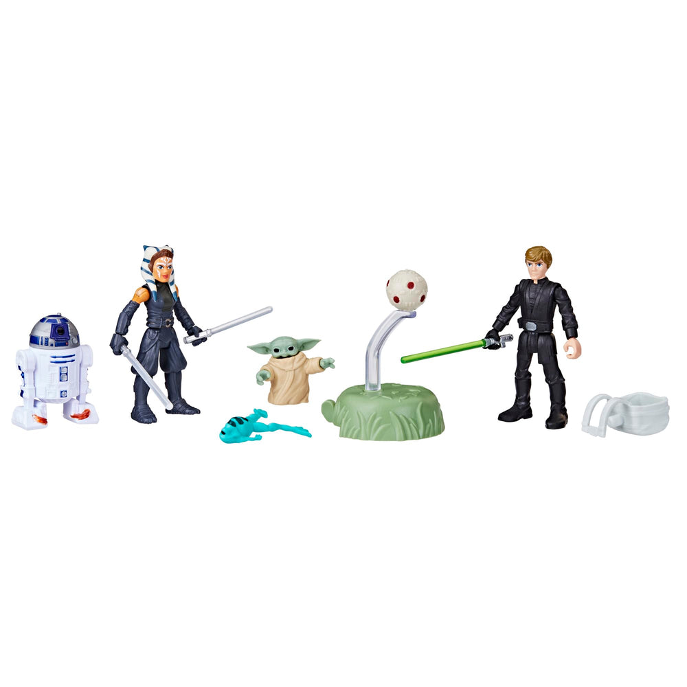 STAR WARS Mission Fleet Grogu training adventure figures display for imaginative play.