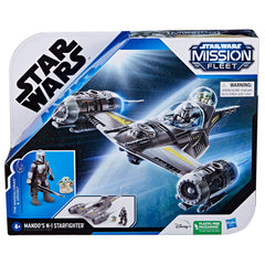 STAR WARS Mission Fleet Mandalorian figure shows poseable articulation for dynamic poses.