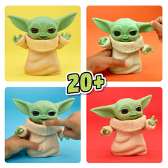 Grogu ears eyelids articulated to recreate iconic moments