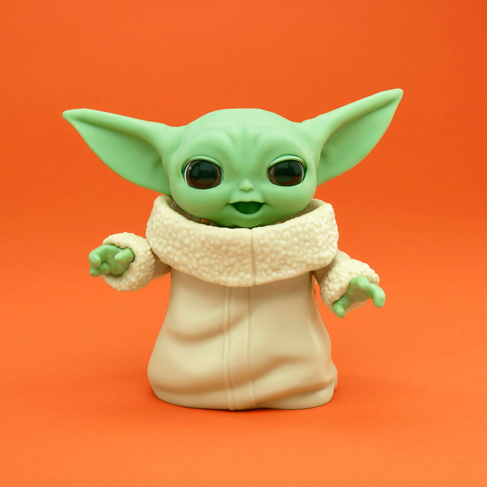 Soft textured Grogu for tactile engagement during play