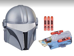Star Wars NERF Mandalorian rocket gauntlet in action for roleplay and quick dart launches.