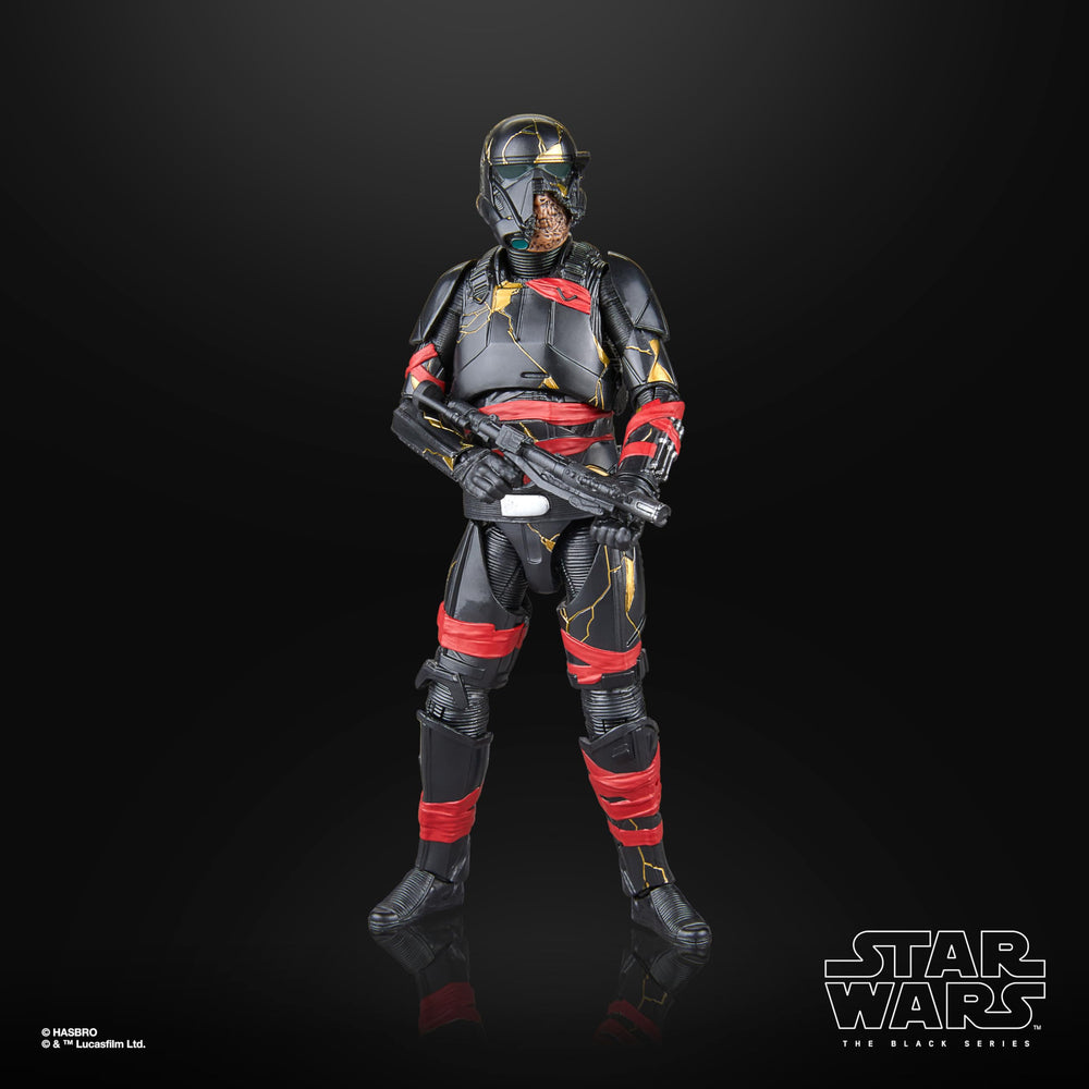 STAR WARS Night Trooper cracked-helmet close-up enhances collector shelf appeal