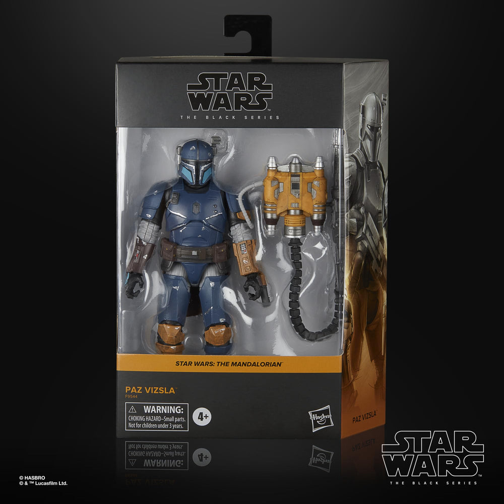 STAR WARS Paz Vizsla deluxe figure back view showing deco and detail