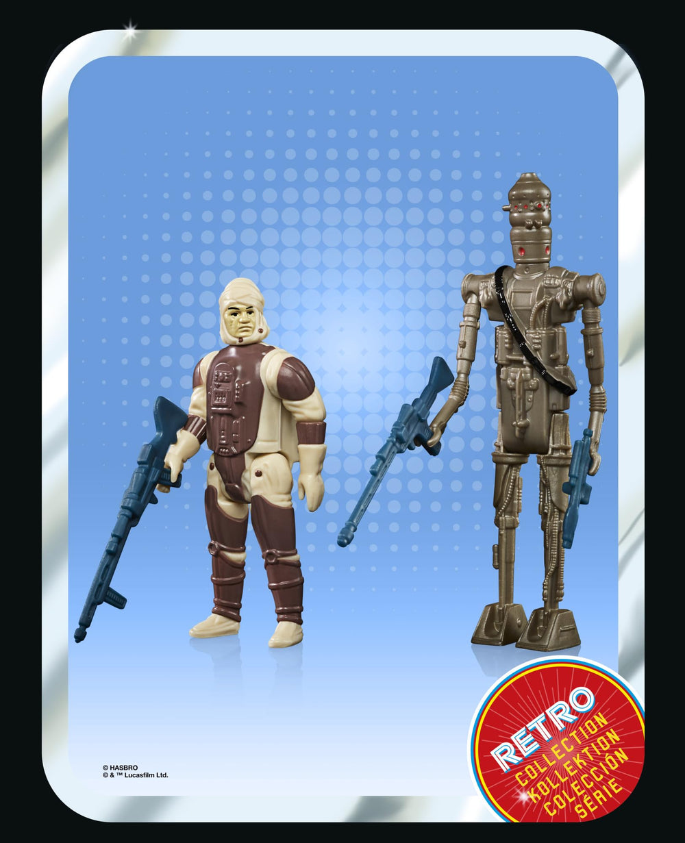 STAR WARS Retro Collection figure with 5 points of articulation for poseability.