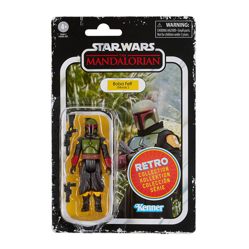 STAR WARS Boba Fett Morak packaging with weathered Kenner-inspired look