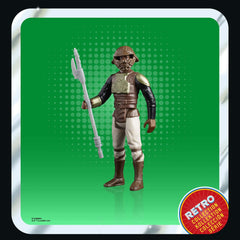 STAR WARS Retro Collection packaging showcases vintage Kenner styling for collectors.