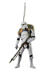 Rogue One inspired Stormtrooper Jedha Patrol figure for cinematic display.