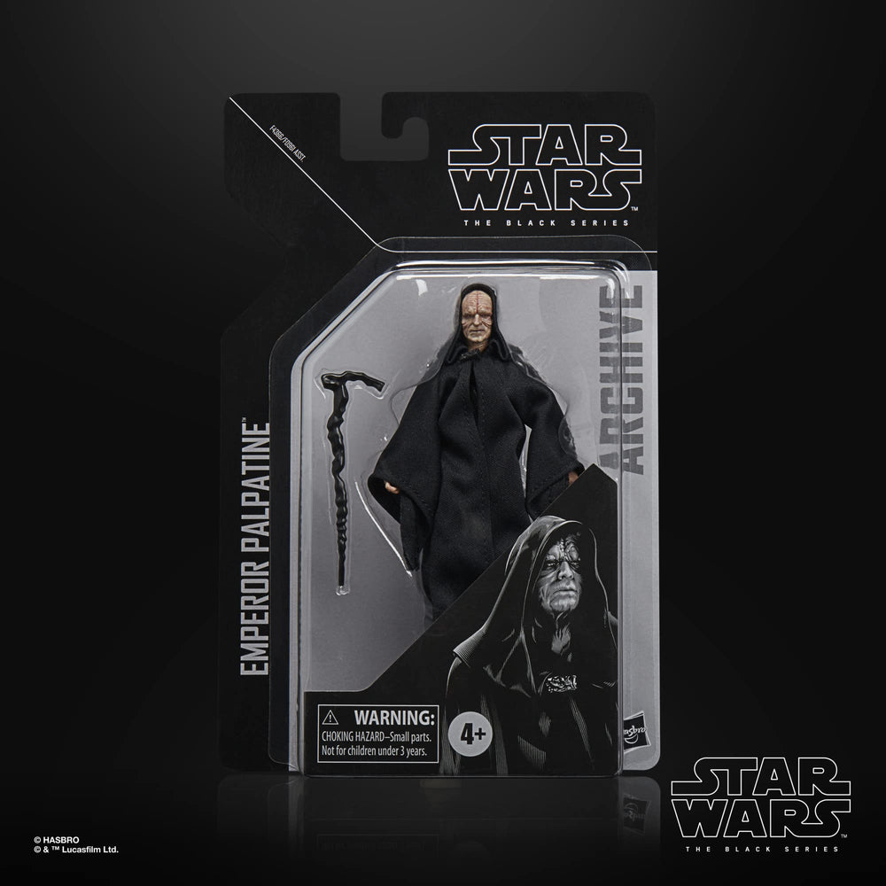 STAR WARS The Black Series Archive Emperor Palpatine figure, pose option for dynamic scenes