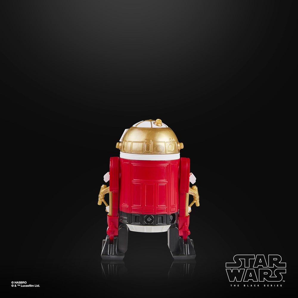 Star Wars The Black Series Astromech Droid Holiday Edition jet thrusters for dynamic scenes.