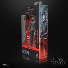 STAR WARS The Black Series Cassian Andor poseable figure ready for action poses.