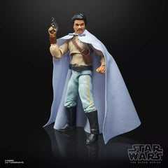 STAR WARS The Black Series General Lando Calrissian figure premium deco highlighting detail.