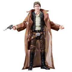 STAR WARS The Black Series Han Solo figure with full articulation for dynamic display.