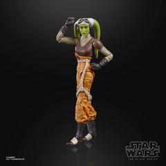 Star Wars The Black Series Hera Syndulla detailed deco enhances collector display.