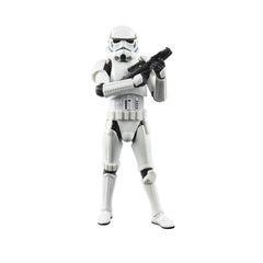 STAR WARS The Black Series Imperial Stormtrooper figure, front view for display and poseable play.