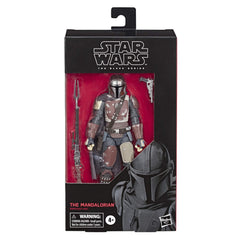 STAR WARS The Black Series Mandalorian figure front view for display and imaginative play.