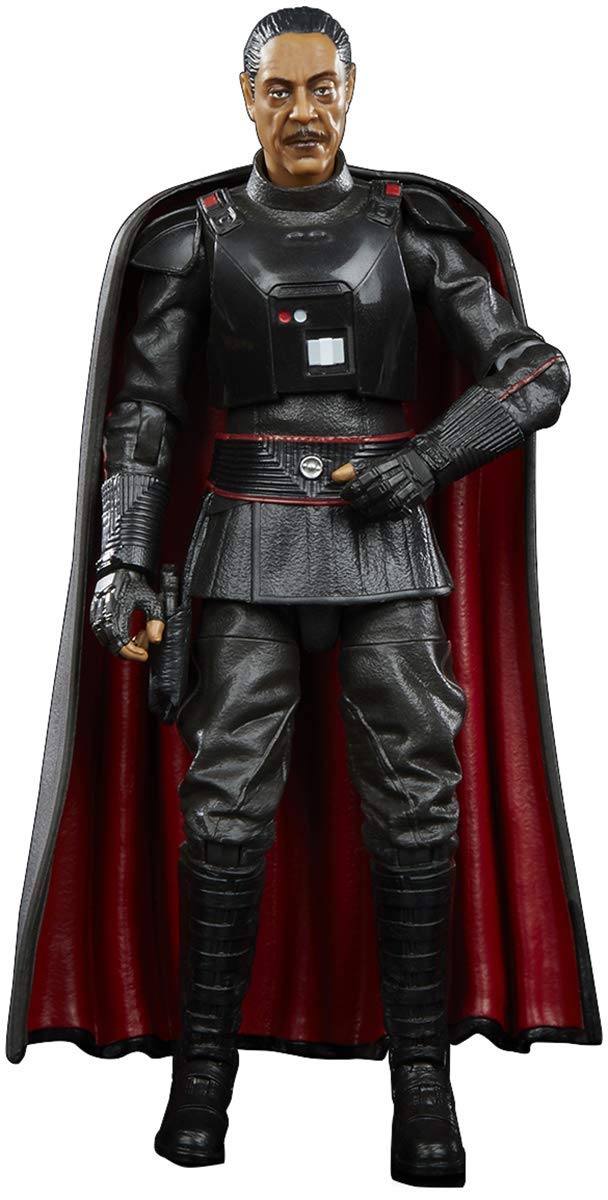 STAR WARS The Black Series Moff Gideon close-up shows detailed deco and fabric texture.