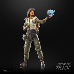 STAR WARS The Black Series Osha Aniseya figure back view highlights cape and silhouette.