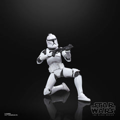 STAR WARS The Black Series Phase I Clone Trooper premium deco elevates collectible presence