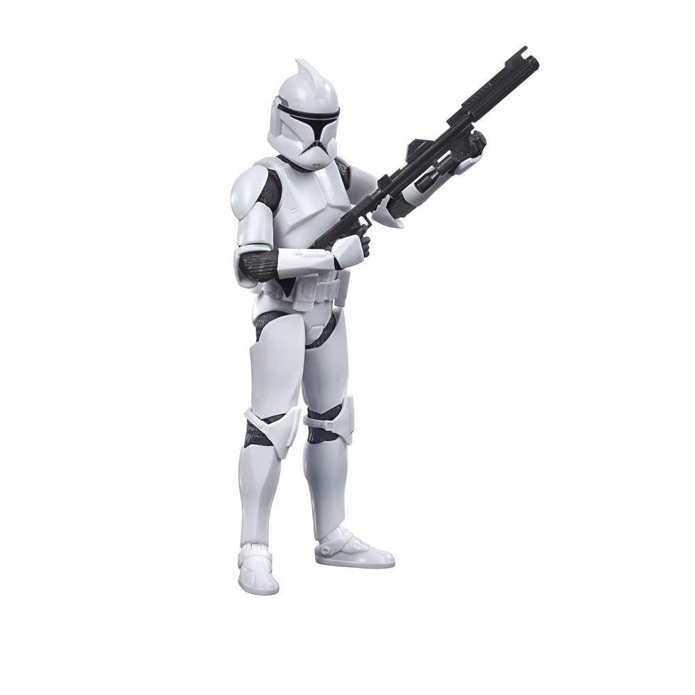 STAR WARS The Black Series Phase I Clone Trooper front view highlights premium detailing for display