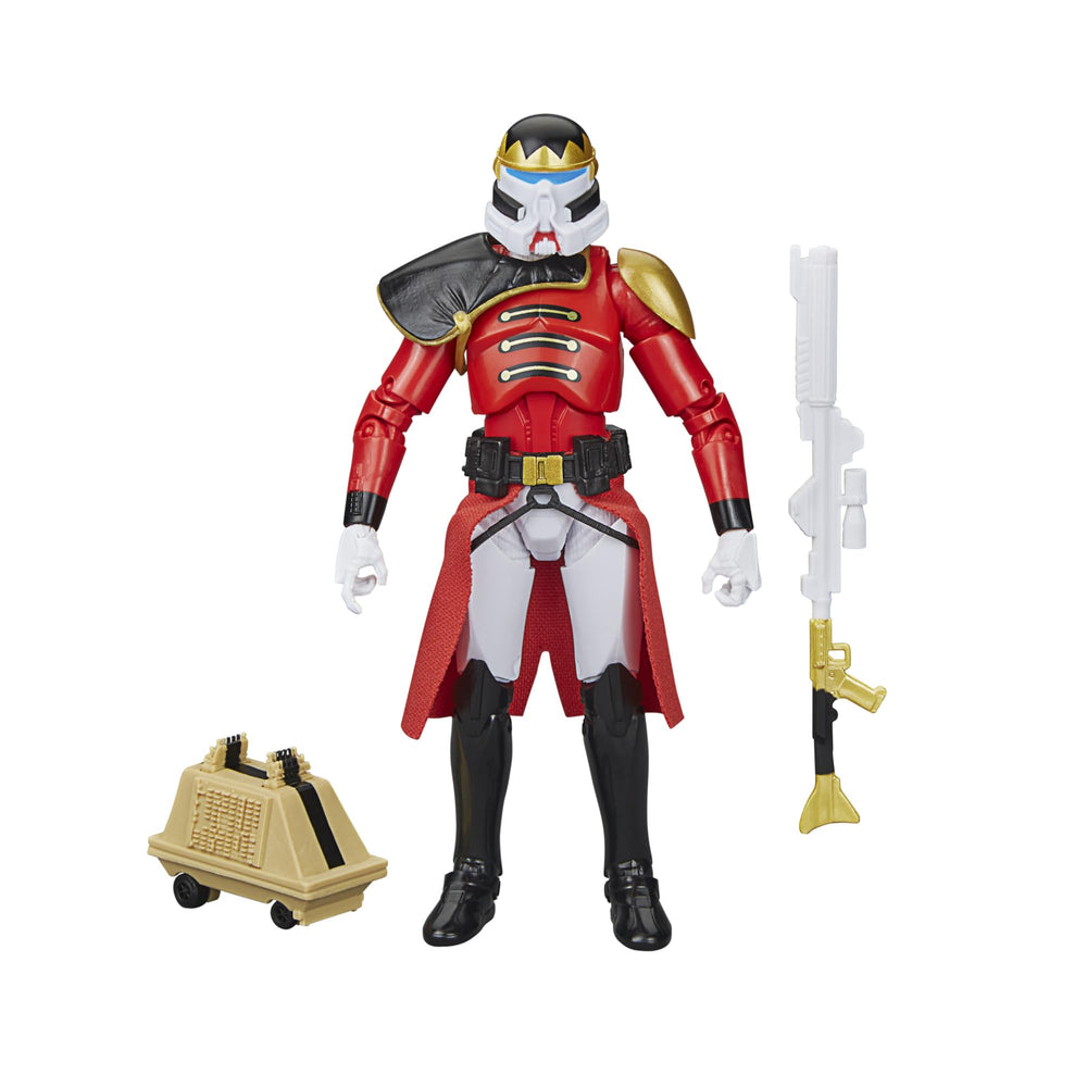 Star Wars The Black Series Purge Trooper Holiday Edition front view shows festive deco for display.