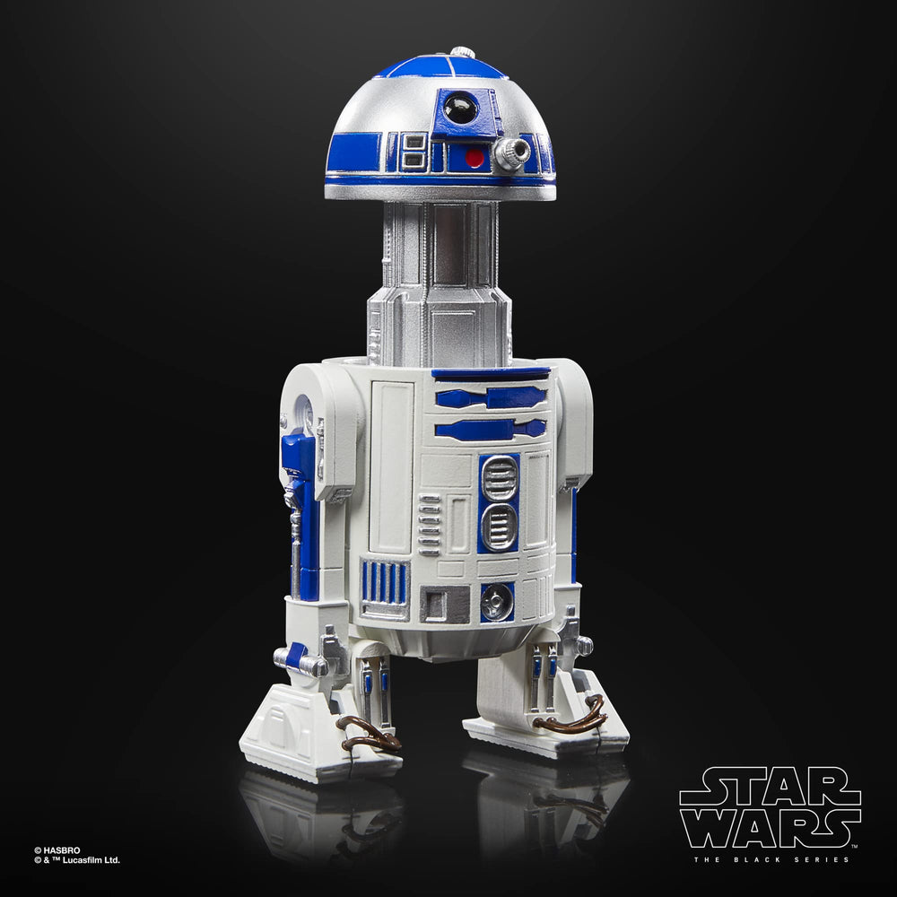 Movie-inspired sculpt captures R2-D2’s iconic blue and white detailing.
