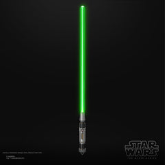 Close-up of Star Wars Black Series Sabine Wren lightsaber hilt.