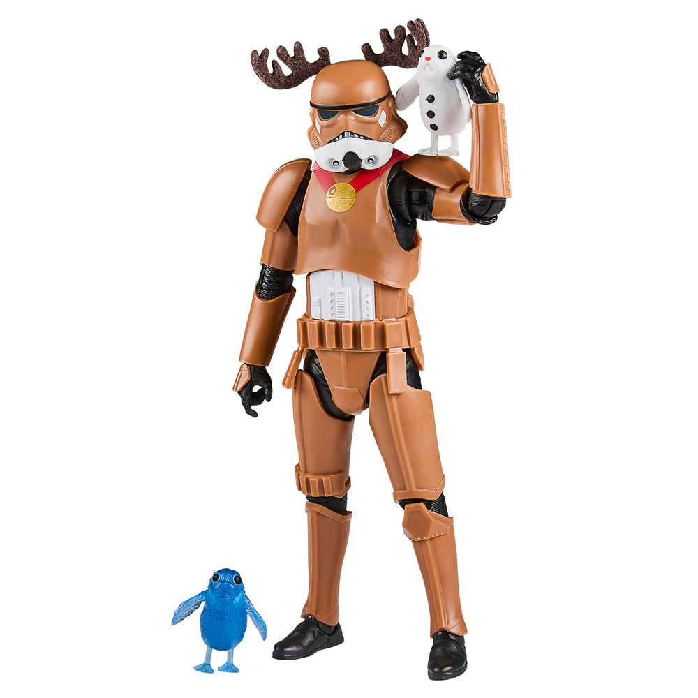 STAR WARS The Black Series Stormtrooper holiday edition 6-inch front view for display.