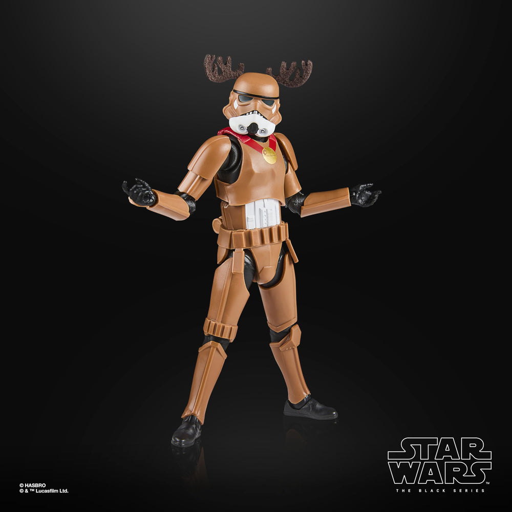 STAR WARS The Black Series Stormtrooper holiday edition blaster accessory for posing options.