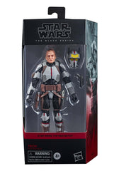 STAR WARS The Black Series Tech helmet detail with authentic deco for collectors.