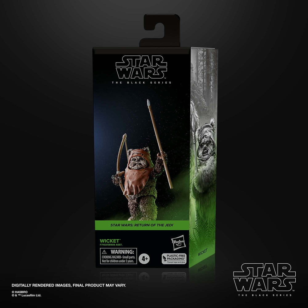 STAR WARS The Black Series Wicket W. Warrick full articulation enables action poses.
