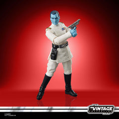 STAR WARS Grand Admiral Thrawn on display stand for shelf setups.