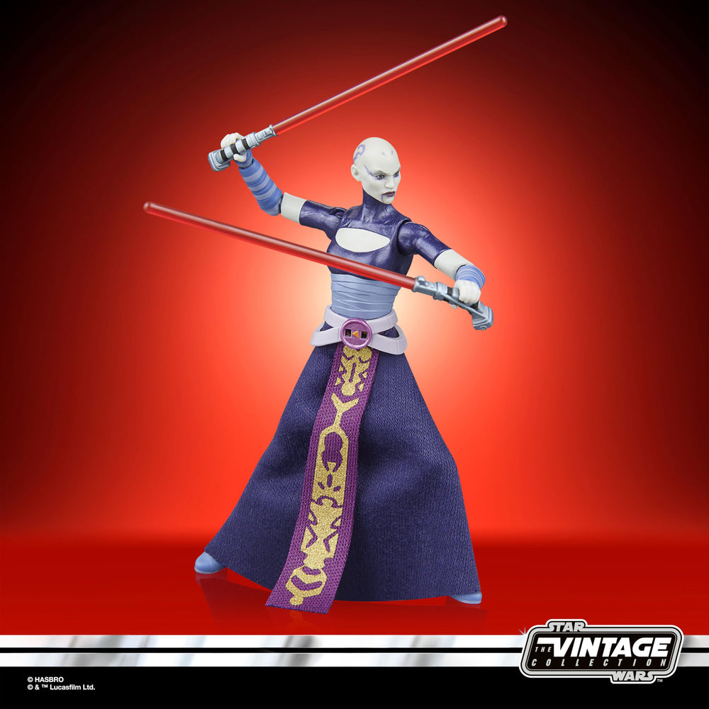 Display-ready Asajj Ventress figure with premium presentation