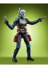 Packaging art featuring Bo-Katan Kryze with vintage inspired design