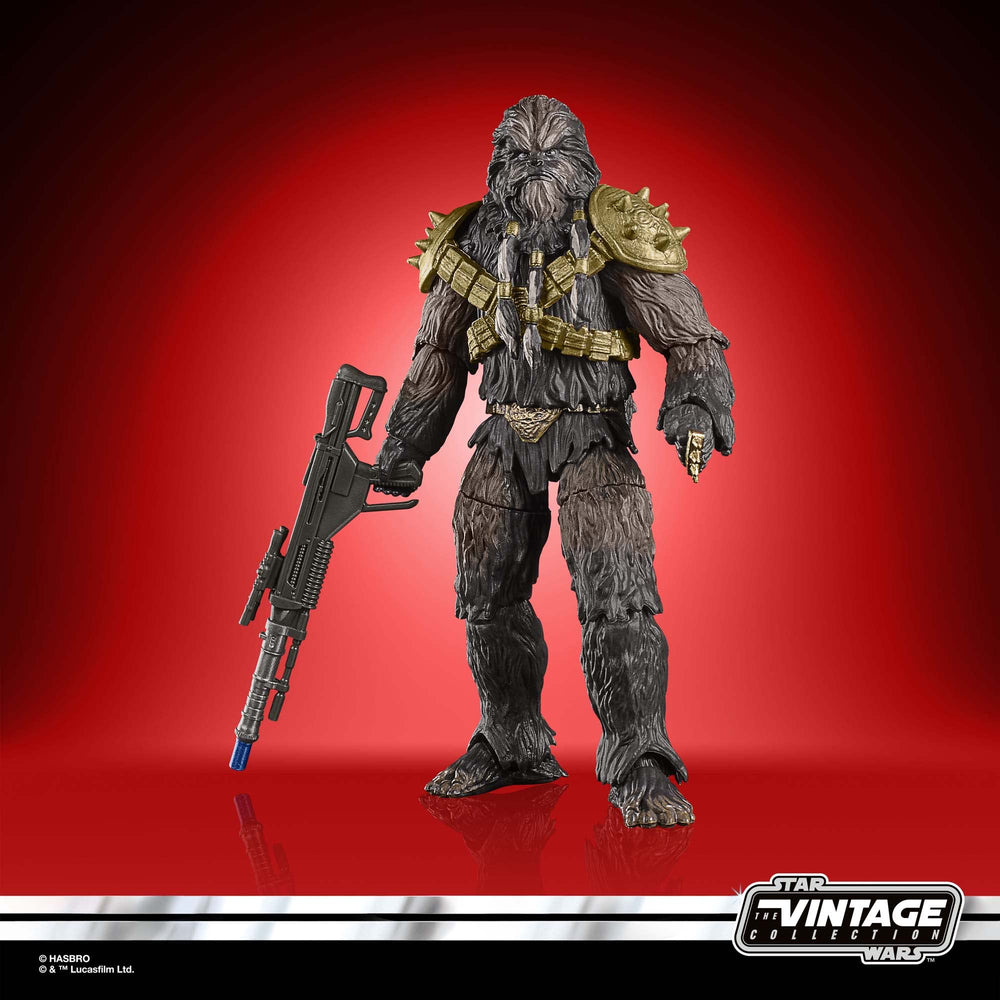 STAR WARS The Vintage Collection Krrsantan deco close-up highlighting fur and armor